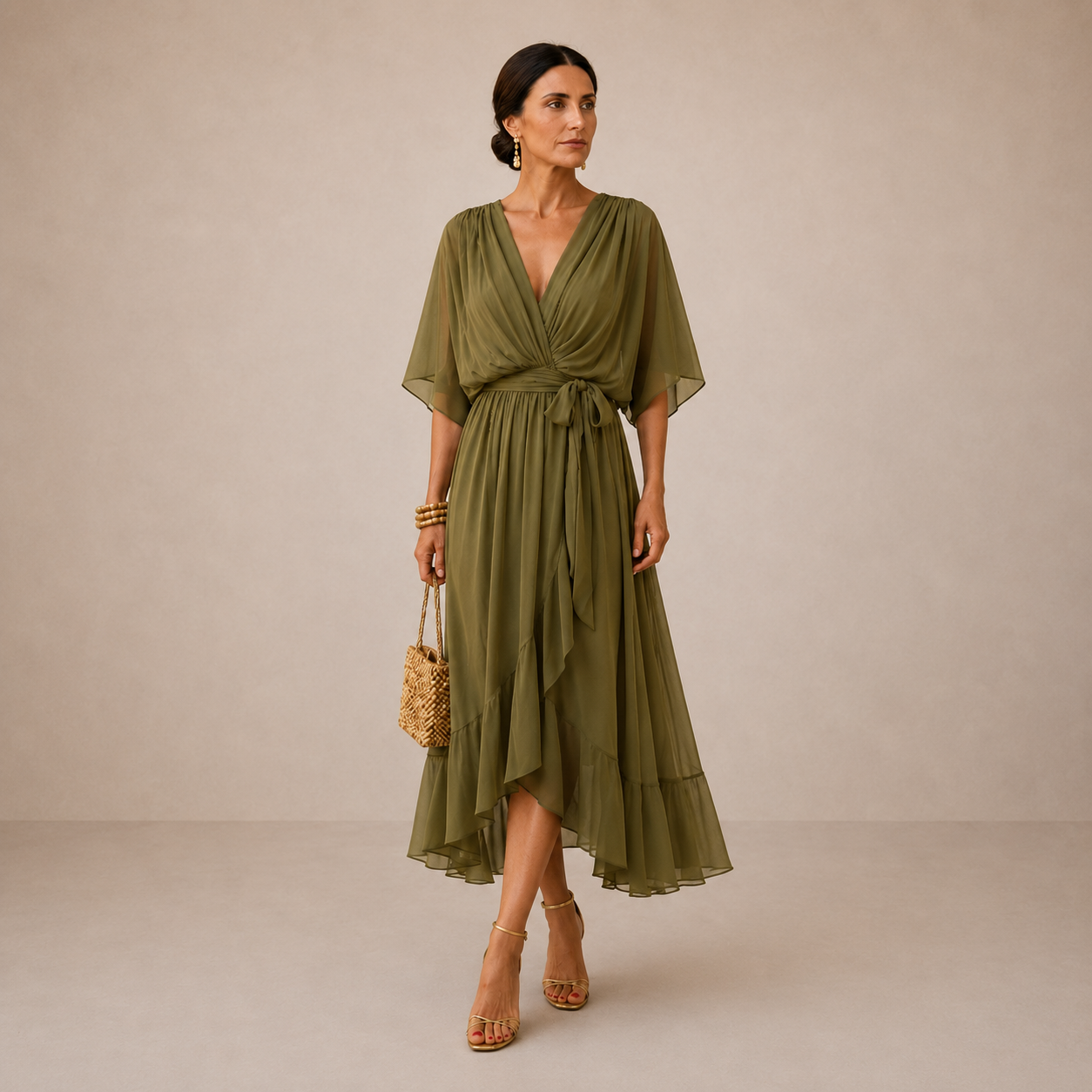 MONIQUE – Robe midi à l’allure élégante – Noria Paris