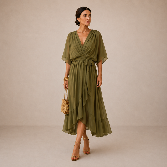 MONIQUE – Robe midi à l’allure élégante – Noria Paris