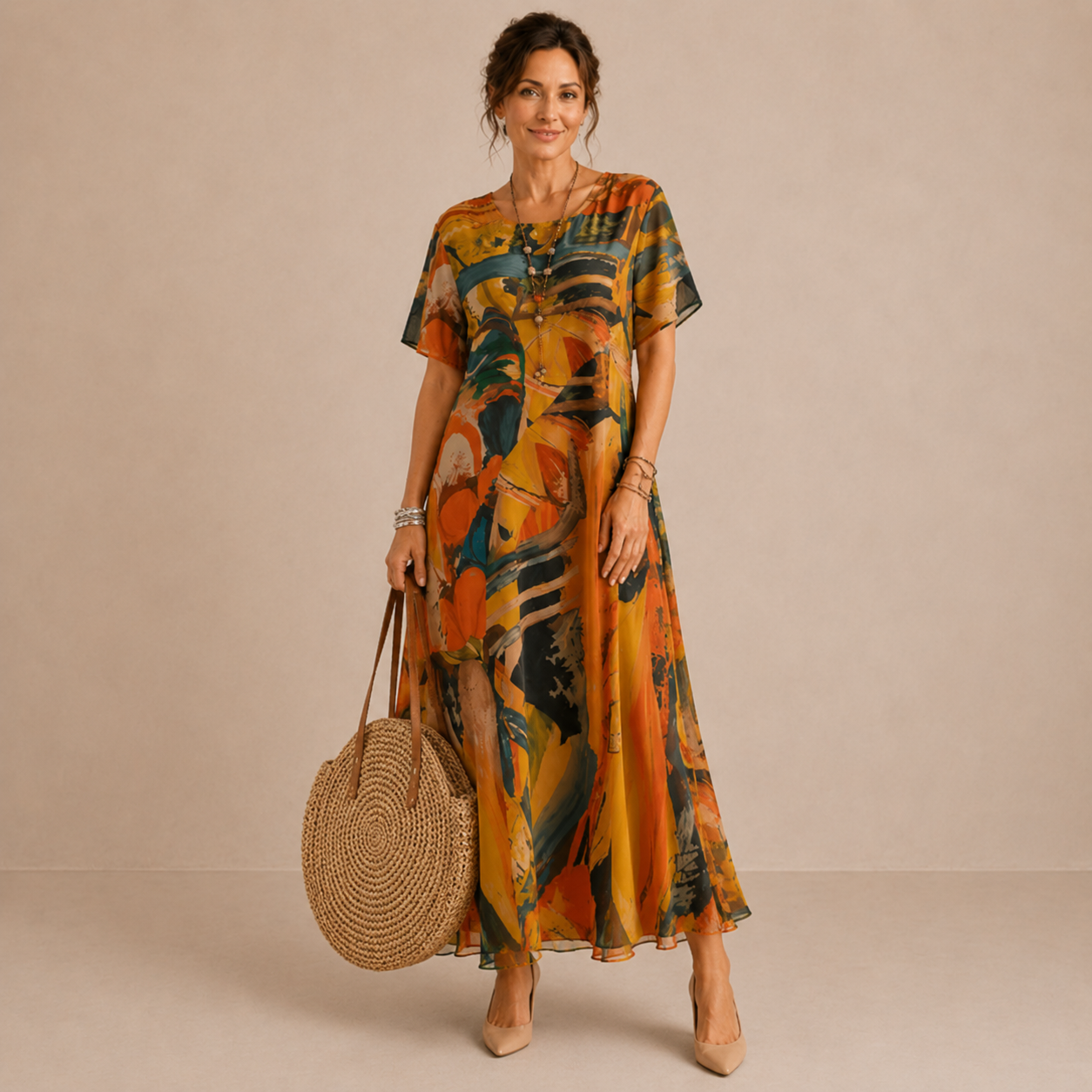 ÉLISE – Robe midi à l’allure élégante – Noria Paris