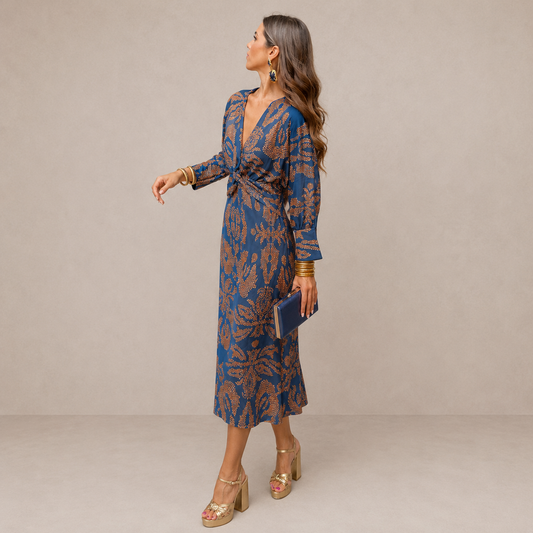 ÉLÉONORE – Robe midi à l’allure élégante – Noria Paris