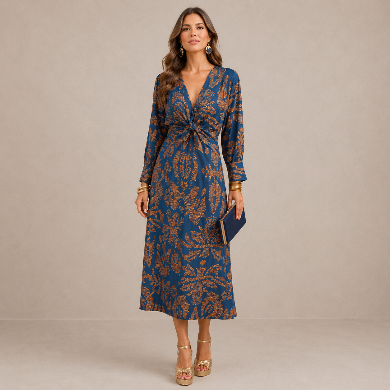 ÉLÉONORE – Robe midi à l’allure élégante – Noria Paris