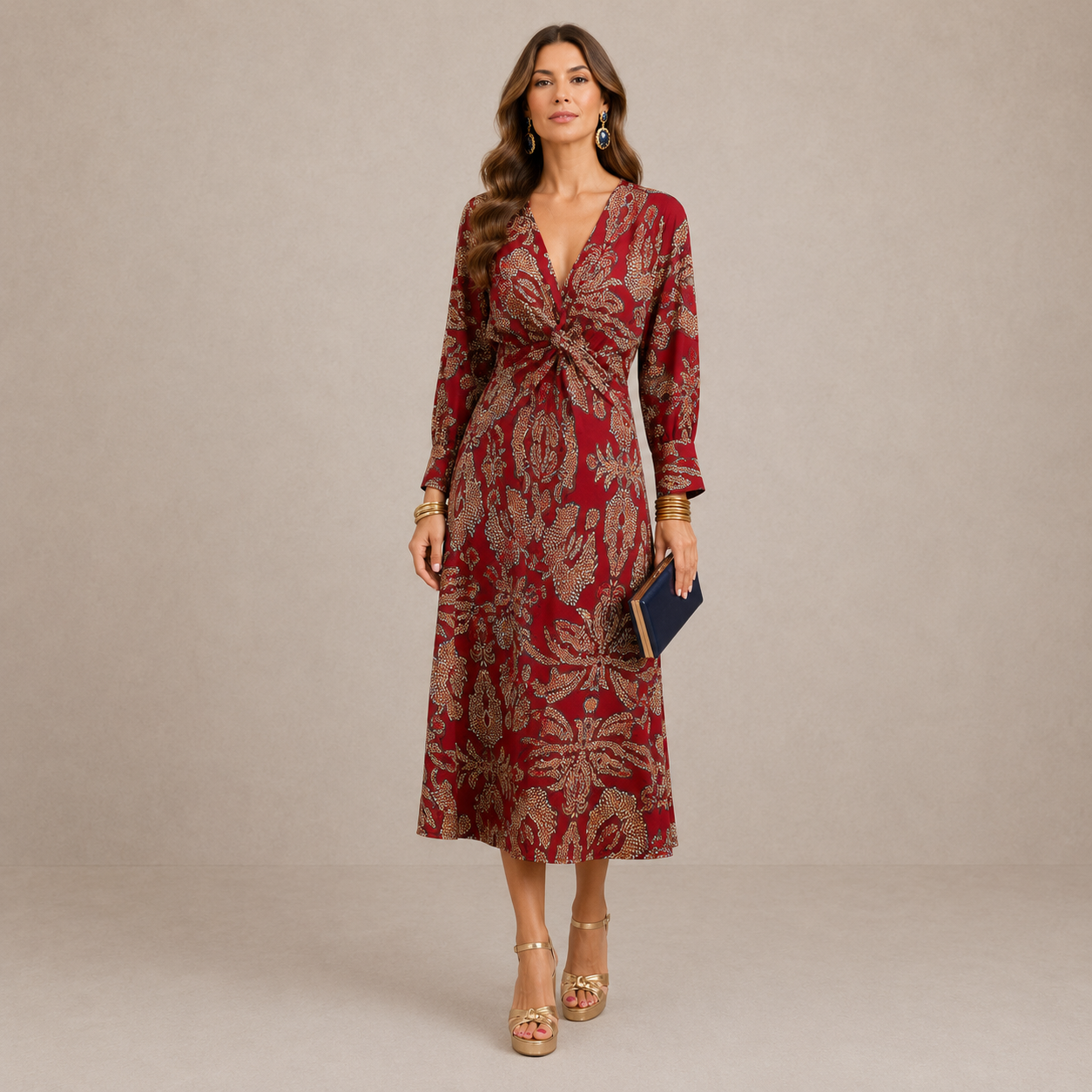 ÉLÉONORE – Robe midi à l’allure élégante – Noria Paris