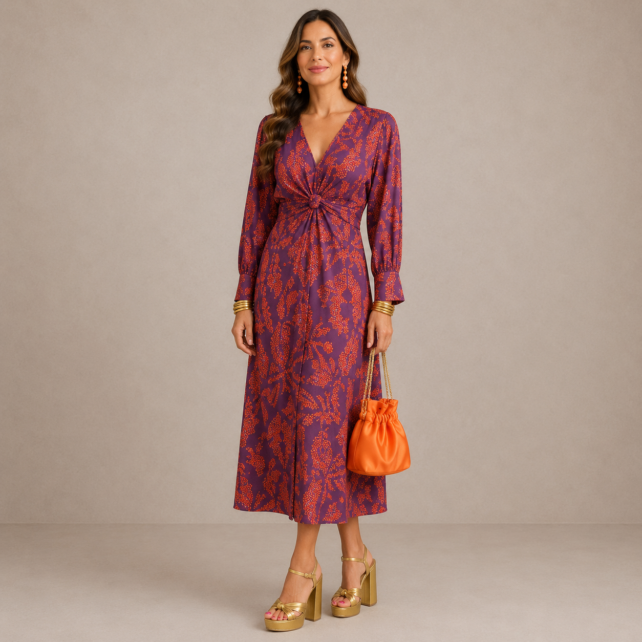 ÉLÉONORE – Robe midi à l’allure élégante – Noria Paris
