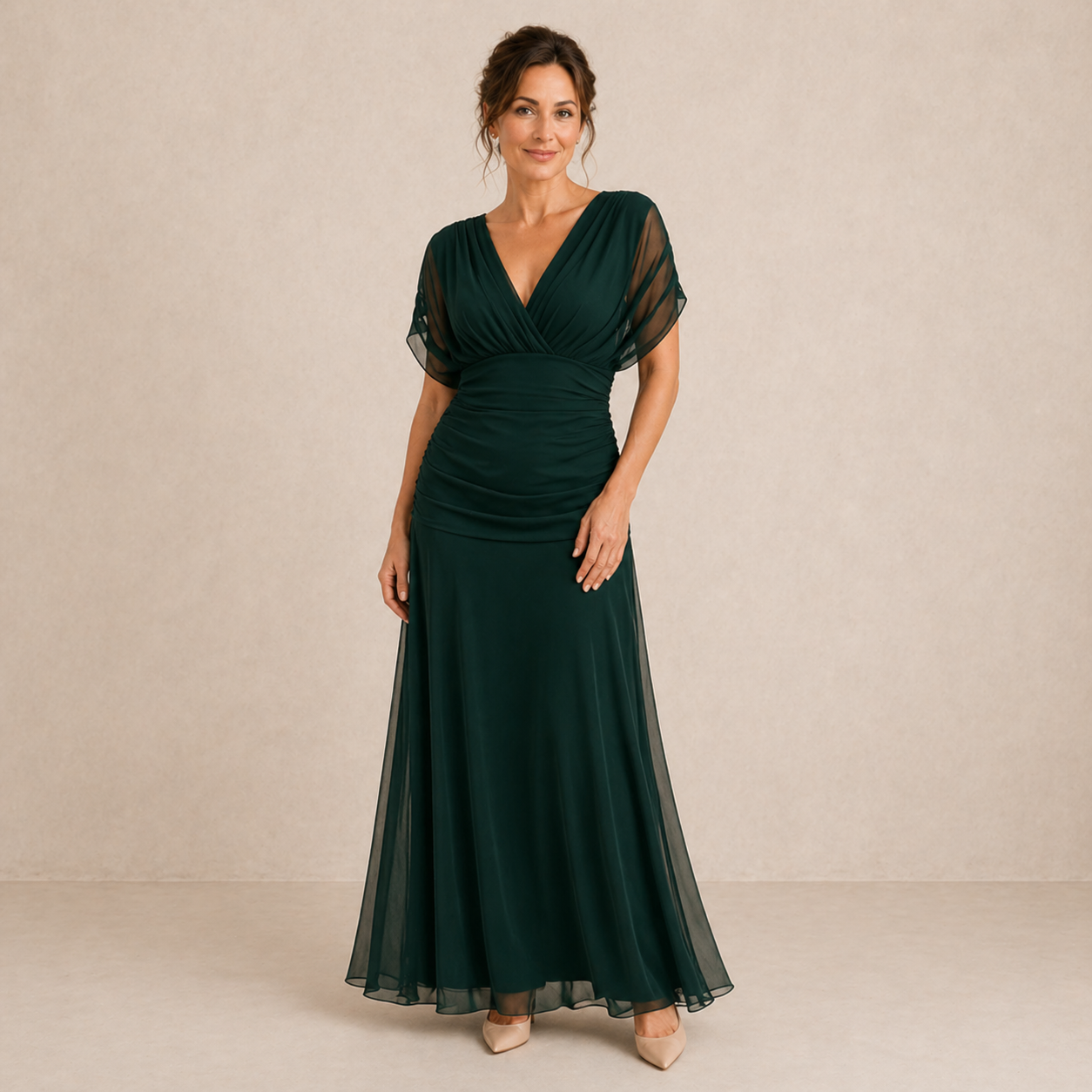 MAËLLE – Robe longue au toucher soyeux – Noria Paris