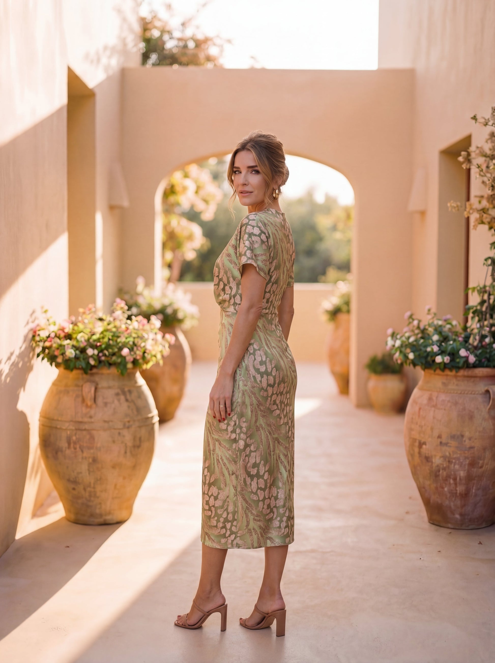 LUCIE – Robe midi en viscose légère – Noria Paris