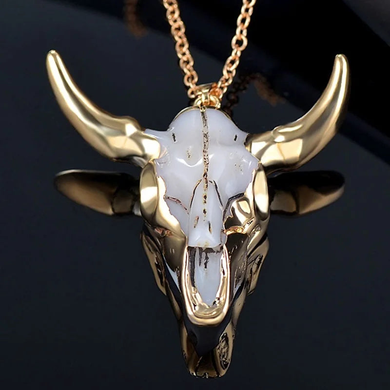 NORIA | Collar de mármol dorado con toro