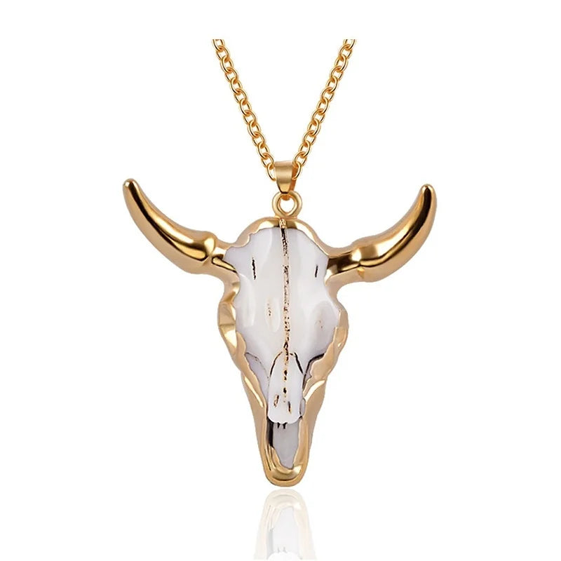 NORIA | Collar de mármol dorado con toro