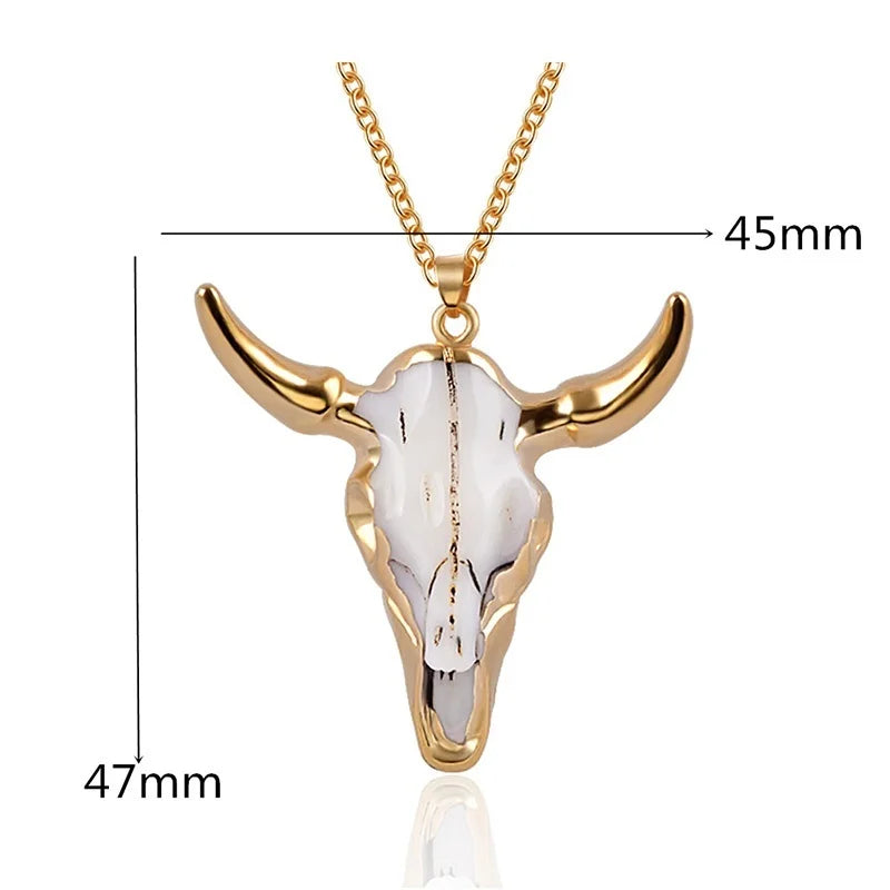 NORIA | Collar de mármol dorado con toro
