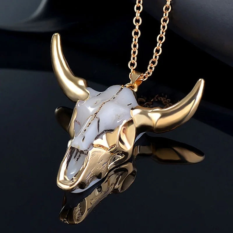 NORIA | Collar de mármol dorado con toro