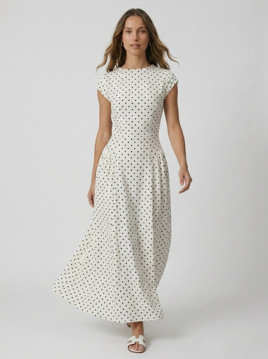 ALBA – Robe longue à pois
