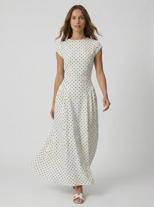 ALBA – Robe longue à pois