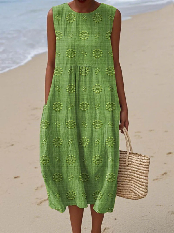 Sara | Robe midi imprimée