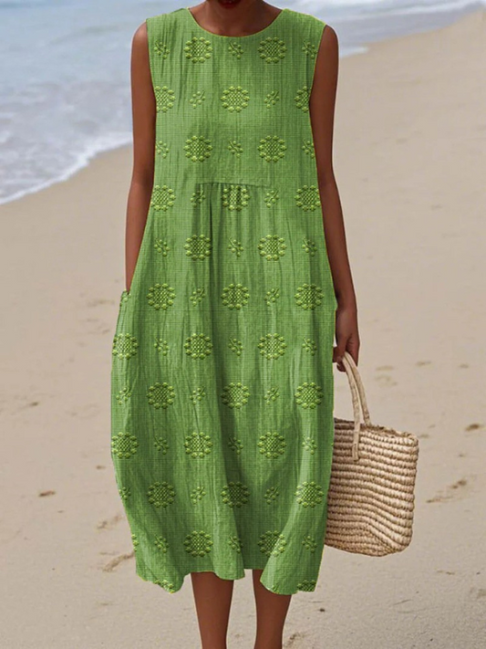 Sara | Robe midi imprimée