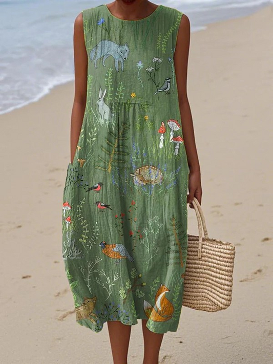 Hope | Robe midi Forêt