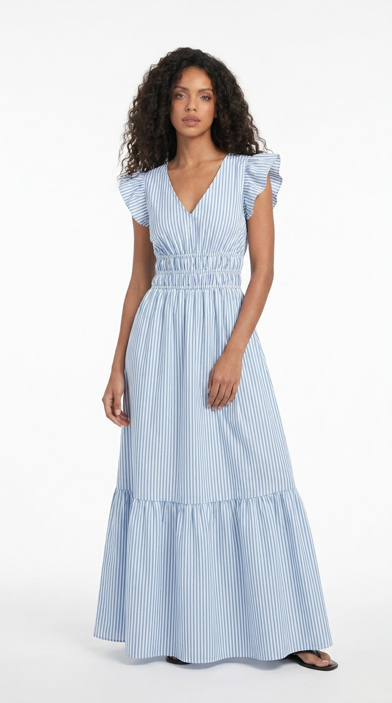 ÉLÉA – Robe longue rayée