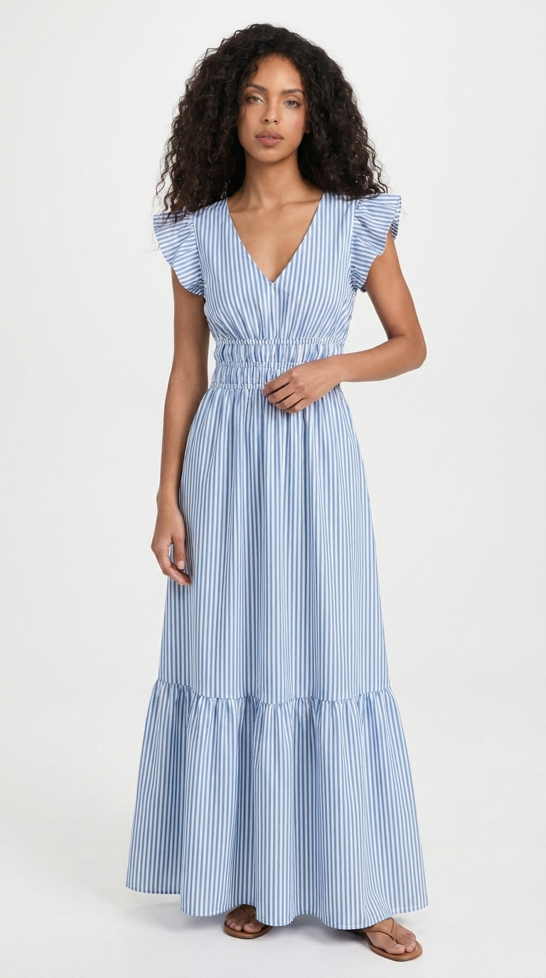 ÉLÉA – Robe longue rayée