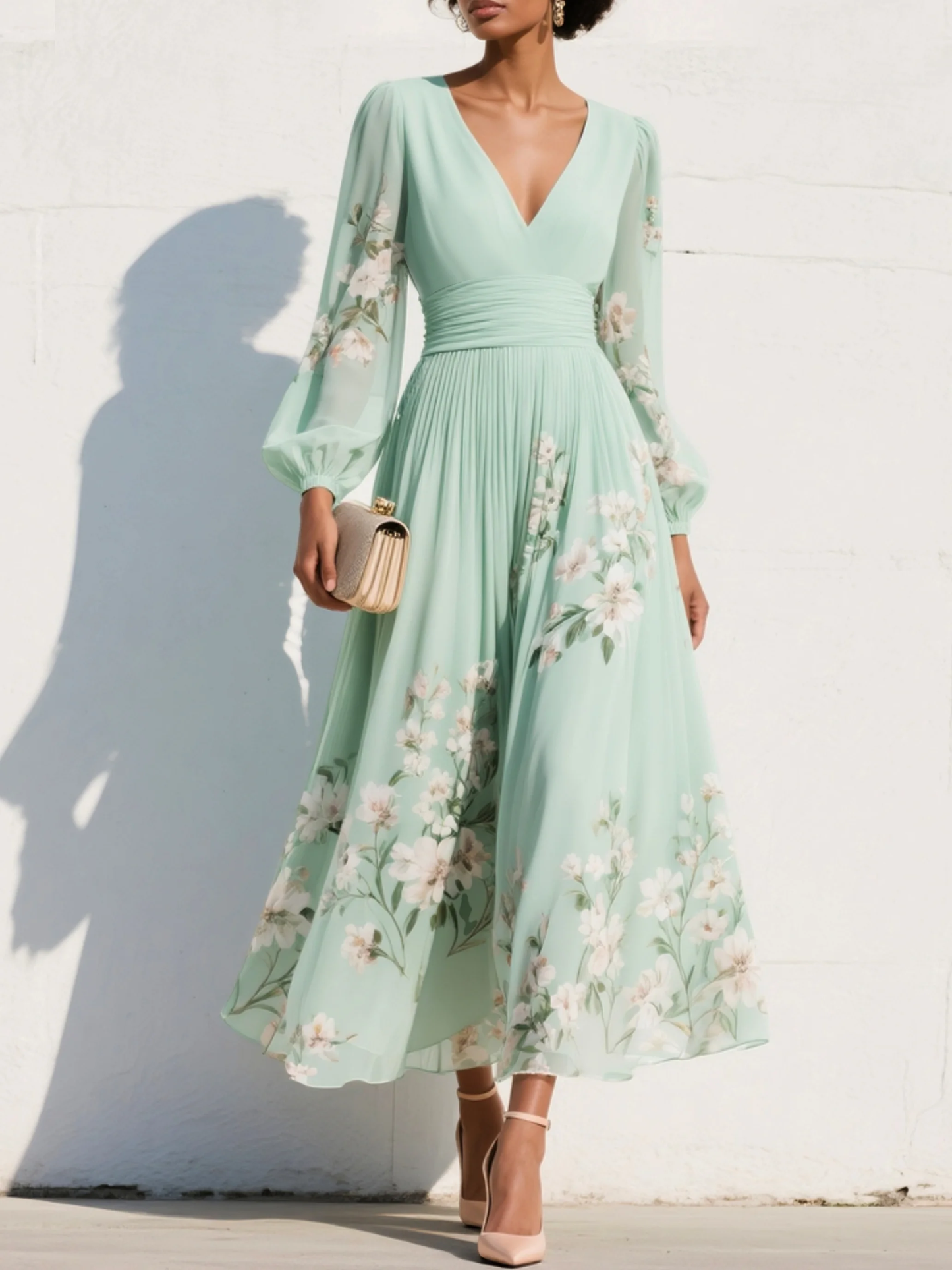 VÉRONIQUE – Robe midi à l’allure élégante – Noria Paris