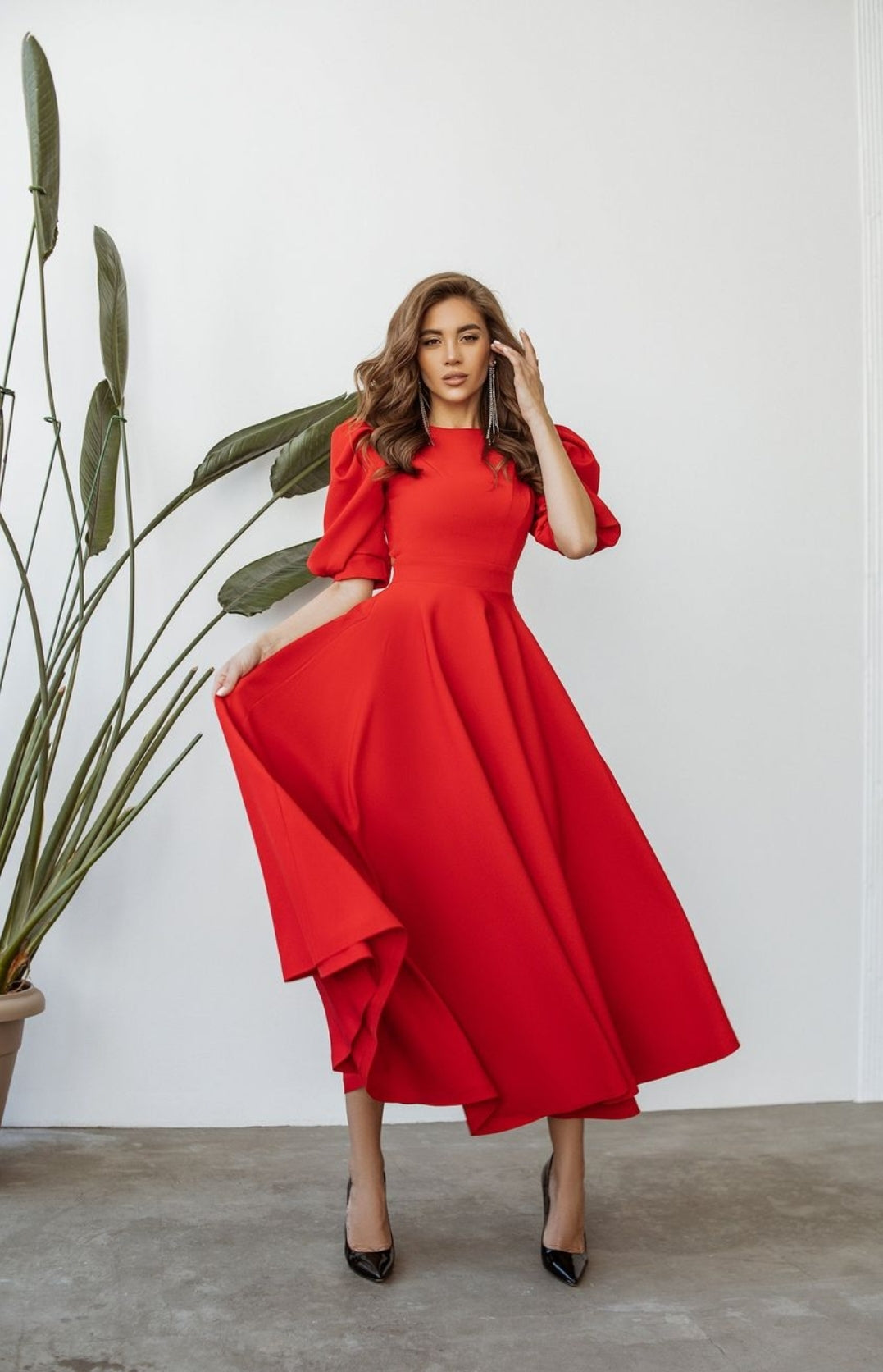 CÉLIA – Robe midi à l’allure élégante – Noria Paris