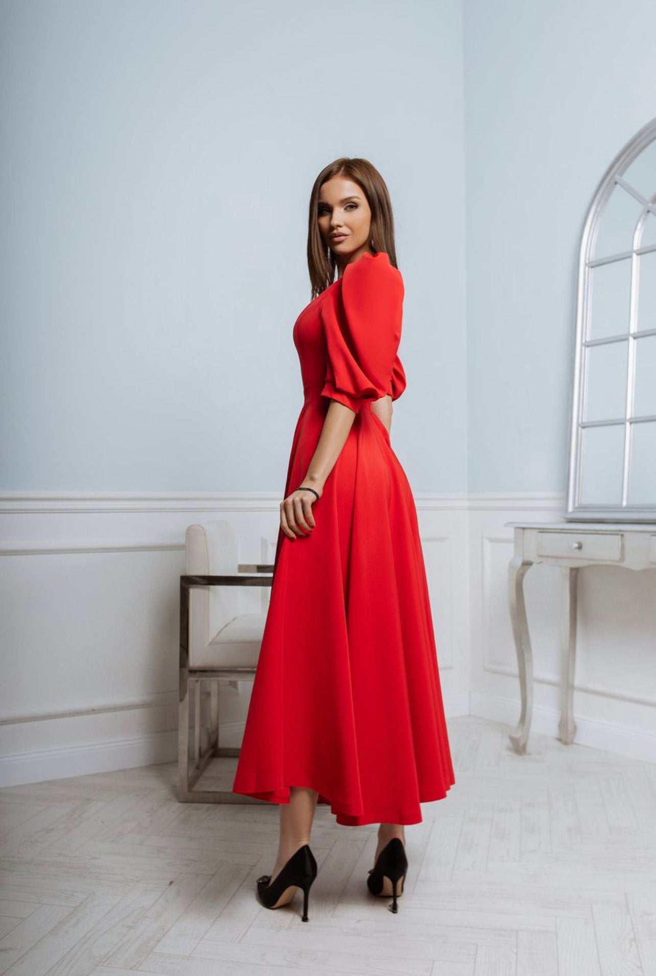 CÉLIA – Robe midi à l’allure élégante – Noria Paris