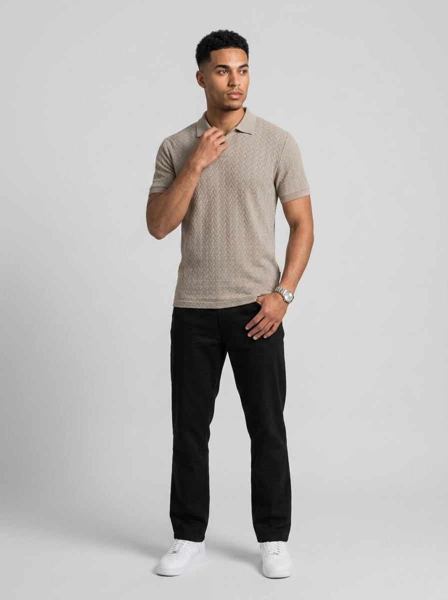 GABIN – Polo texturé col classique