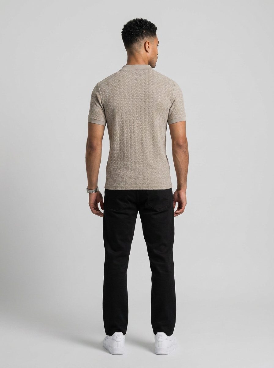 GABIN – Polo texturé col classique