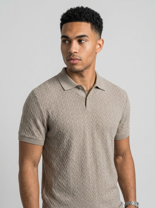 GABIN – Polo texturé col classique