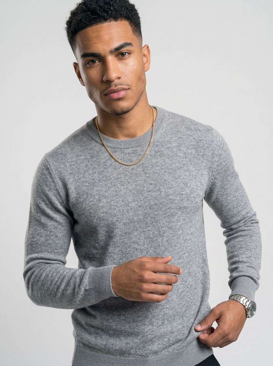 MATHIS – Pull ajusté en maille fine col rond