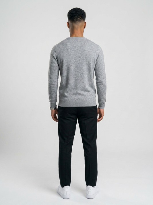 MATHIS – Pull ajusté en maille fine col rond