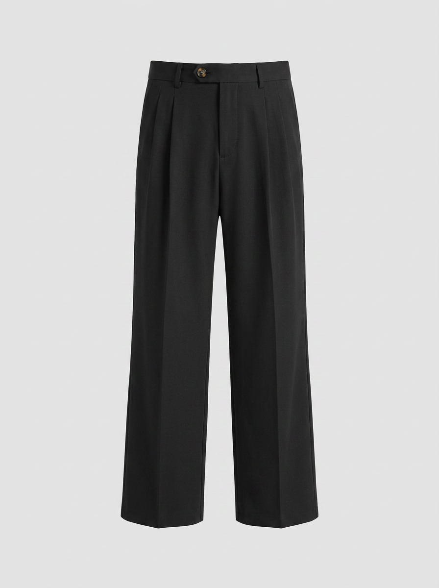 NOAH – Pantalon droit structuré à plis