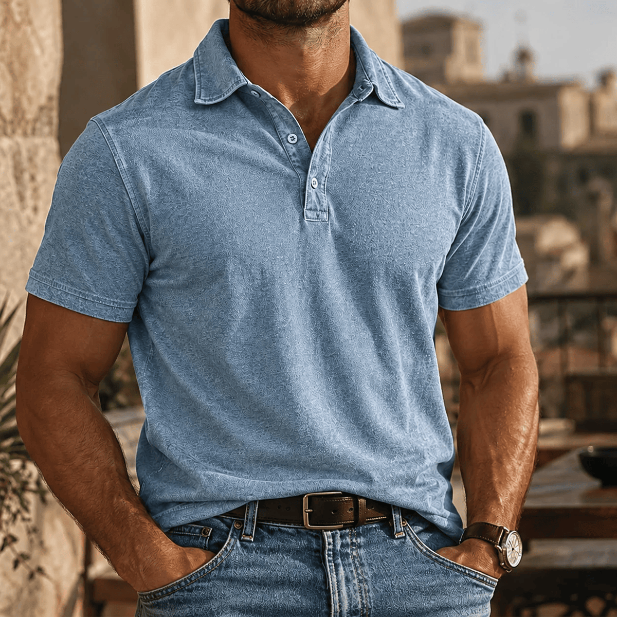 NORIA Polo casual de algodón