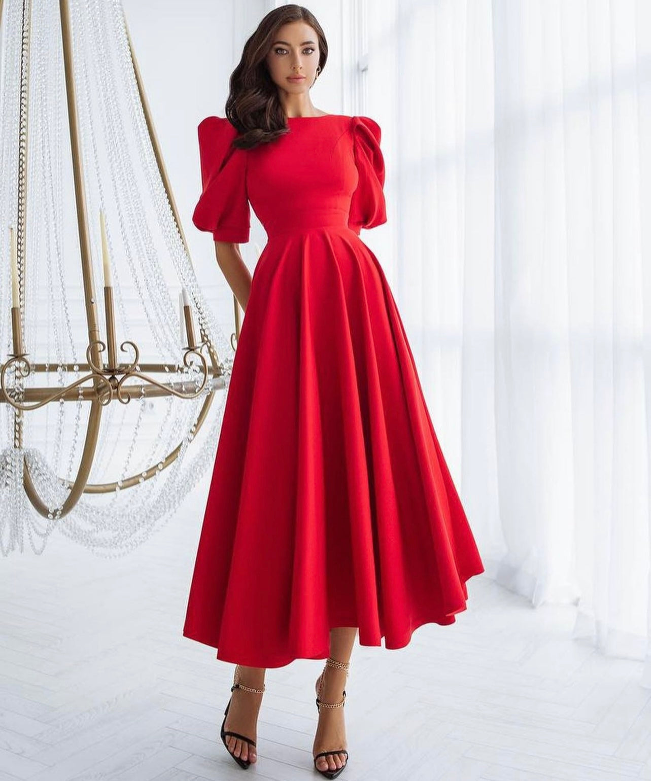 CÉLIA – Robe midi à l’allure élégante – Noria Paris